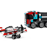 Flatbed Truck with Helicopter
