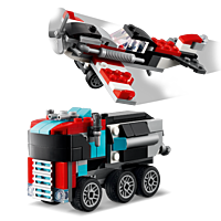 Flatbed Truck with Helicopter