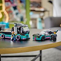 Race Car and Car Carrier Truck