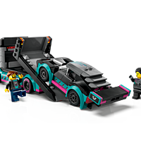 Race Car and Car Carrier Truck