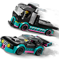 Race Car and Car Carrier Truck