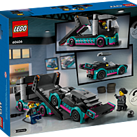 Race Car and Car Carrier Truck