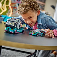 Race Car and Car Carrier Truck